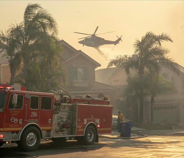 Firefighters battling wildfire